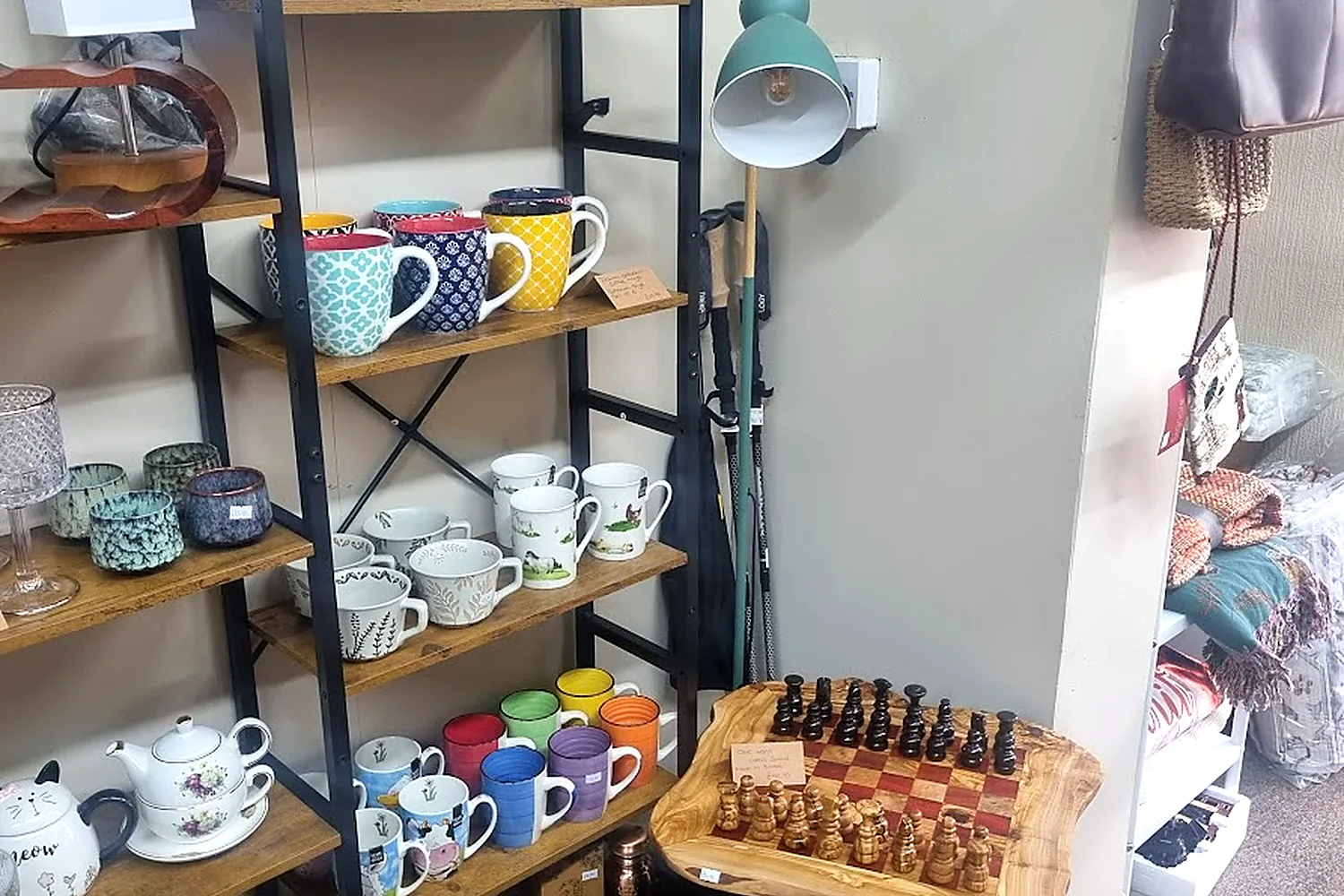 Homeware and gift ideas inside Wye Knot gift shop in Builth Wells