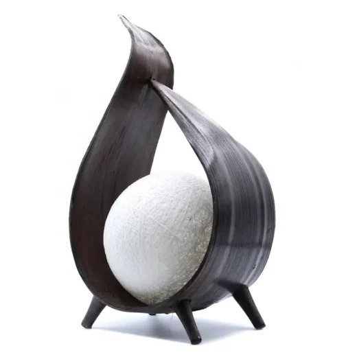 Coconut Leaf Table Lamp u2013 Ancient Wisdom Coconut leaf table lamp by Ancient Wisdom