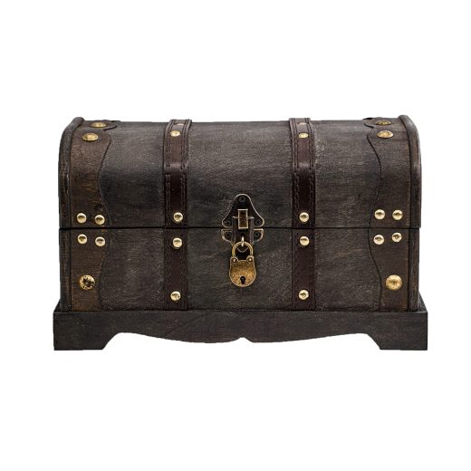 BRYNNBERG wooden pirate treasure chest BRYNNBERG wooden pirate treasure chest
