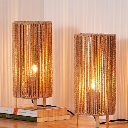 Set of 2 Boho Bedside Lamps