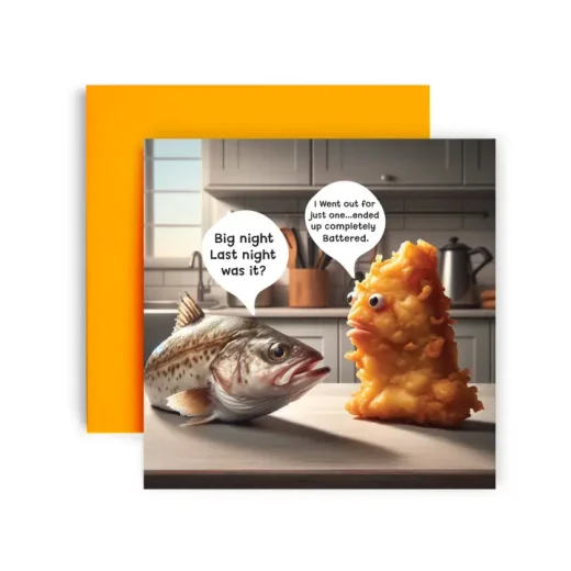 Huxters got battered cod funny card Got Battered Cod Funny Birthday Card