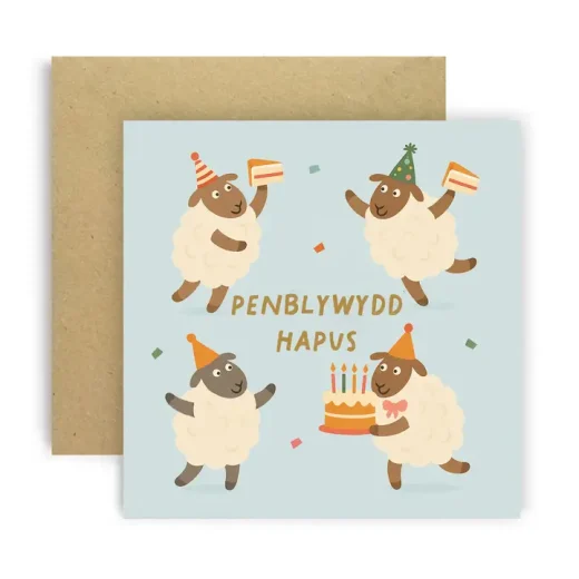 Huxters penblwydd hapus sheep card Penblwydd Hapus Sheep Birthday Card