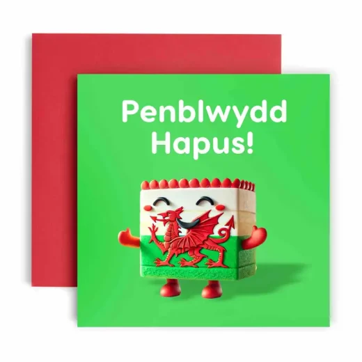 Huxters penblwydd hapus welsh dragon card Penblwydd Hapus Welsh Dragon Birthday Card