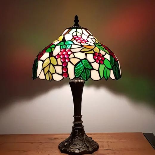 K LIVING antique brass tiffany table lamp Antique Brass Tiffany Table Lamp