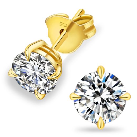 KRKC&CO brilliant round cut diamond stud earring Brilliant Round Cut Diamond Stud Earring