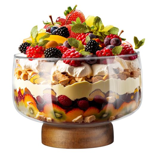 Nihome 123oz/3.6l Large Glass Trifle Bowl with Elegant