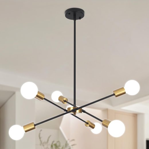 QAREHL 6 arm sputnik ceiling light 6 Arm Sputnik Ceiling Light