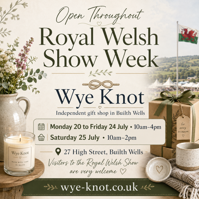 Visiting Builth Wells for the Royal Welsh Show: a gentle guide to finding Wye Knot
