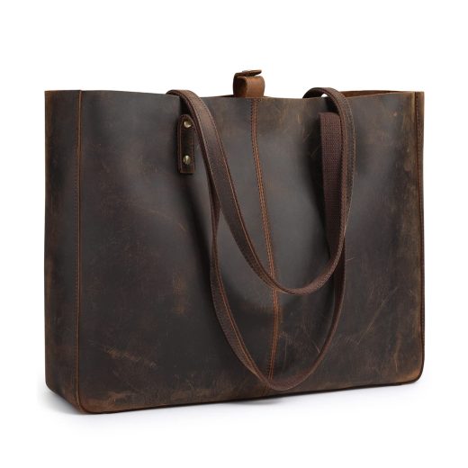 S-ZONE dark brown leather shoulder bag Dark Brown Leather Shoulder Bag