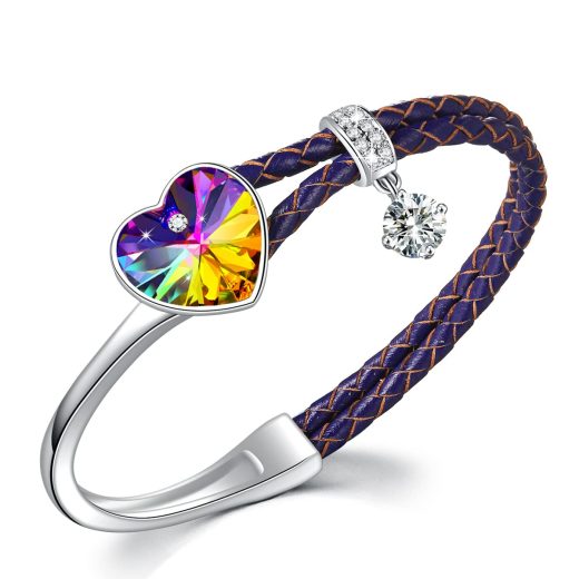 SUE'S SECRET heart crystal bangle bracelet Heart Crystal Bangle Bracelet