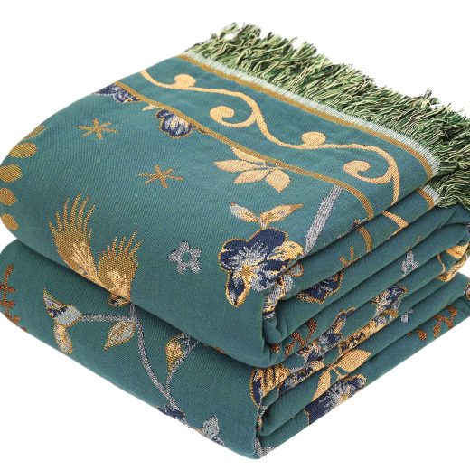 VANJOROY organic cotton bohemian throw blanket Organic Cotton Bohemian Throw Blanket