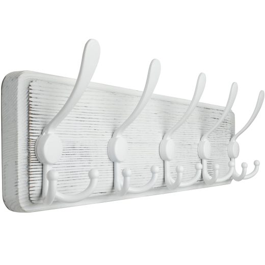 WEBI rustic white wall mounted coat rack Rustic White Wall Mounted Coat Rack