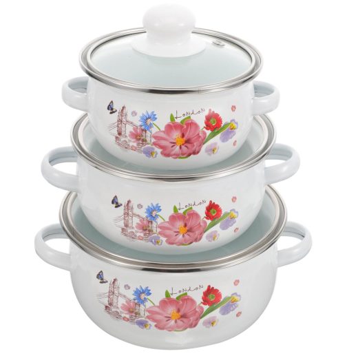 Yardwe enamel soup pot set Enamel Soup Pot Set