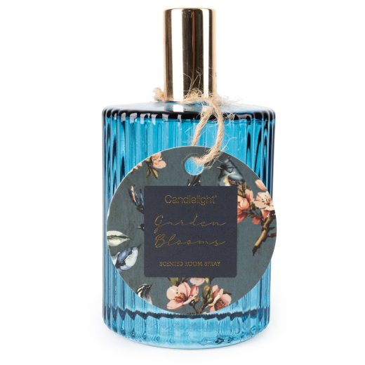 Candlelight Home 100ml ridged glass room spray 100ml Ridged Glass Room Spray Garden Blooms