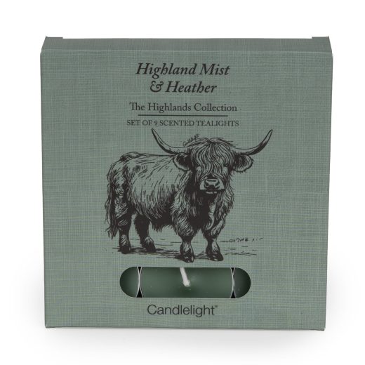 Candlelight Home 9 highland cow tealights highland 9 Highland Cow Tealights Highland Mist