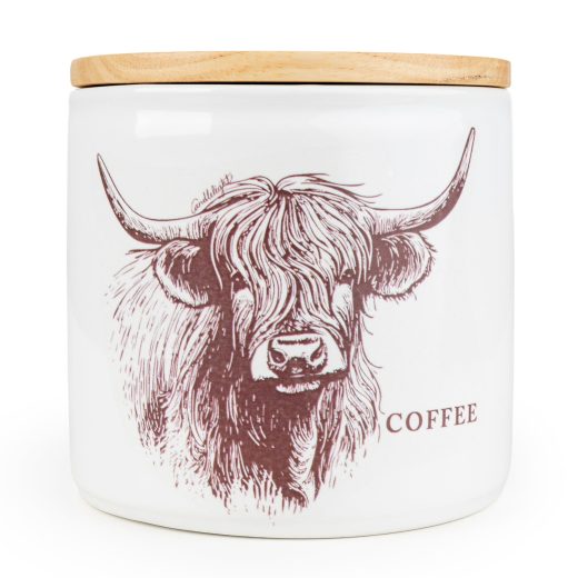 Candlelight Home highland cow coffee storage jar Highland Cow Coffee Storage Jar