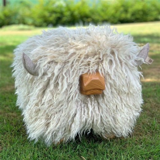 Highland Cow Footstool in Barley Highland Cow Footstool in Barley