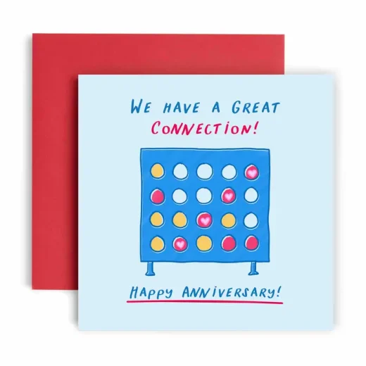 Connect Four Funny Anniversary Card Connect Four Funny Anniversary Card