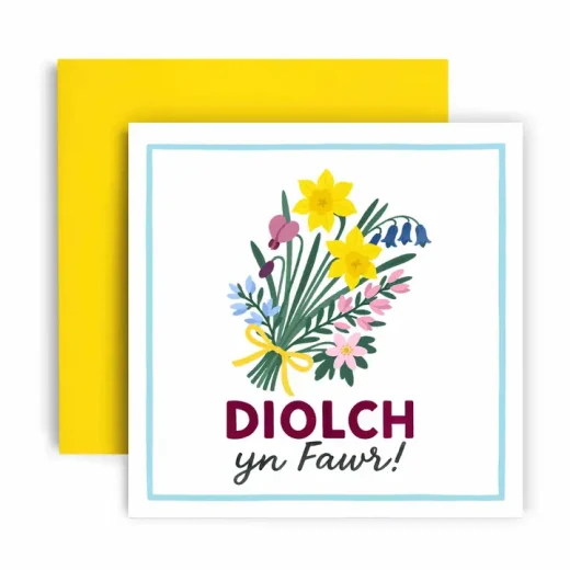 Floral Welsh Thank You Card Floral Welsh Thank You Card