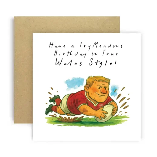 Rugby Birthday Card Trymendous Wales Jac Morgan u2013 Huxters Rugby Birthday Card Trymendous Wales Jac Morgan by Huxters