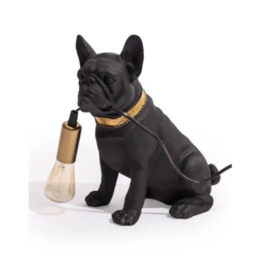 Black & Gold Pug Dog Table Lamp u2013 McGowan & Rutherford Ltd Black & gold pug dog table lamp by McGowan & Rutherford Ltd