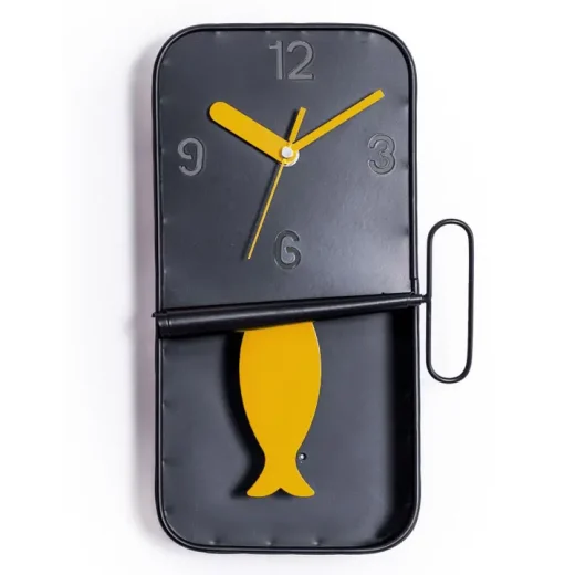 Black Metal Sardine Tin Wall Clock u2013 McGowan & Rutherford Ltd Black metal sardine tin wall clock by McGowan & Rutherford Ltd