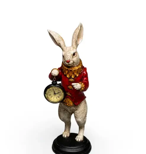 White Rabbit Standing Clock Figure u2013 McGowan & Rutherford Ltd White rabbit standing clock figure by McGowan & Rutherford Ltd
