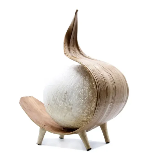 Natural coconut lamp - chocolate twist by Ancient Wisdom