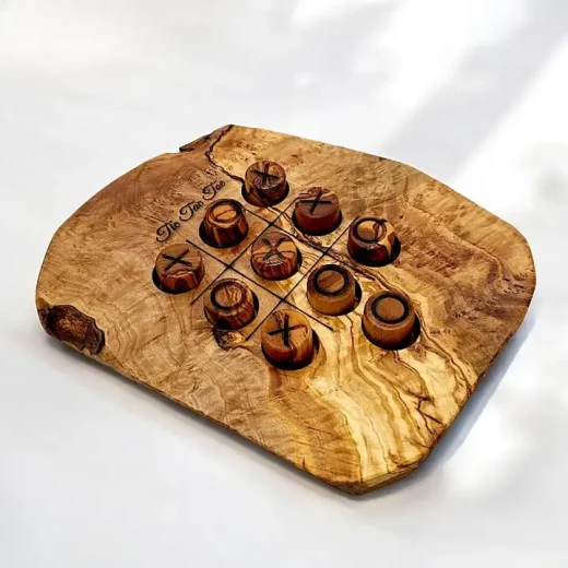 Olive Wood Tic Tac Toe Game u2013 Oliveart Olive wood tic tac toe game by Oliveart