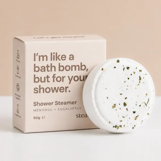Shower steamer scent menthol eucalyptus by steami