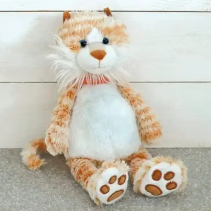 Plush baby soft toy ginger cat by Jomanda Soft Toys