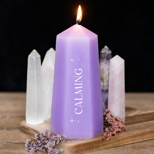 Something Different calming crystal candle with rough Calming Crystal Candle with Rough Amethyst