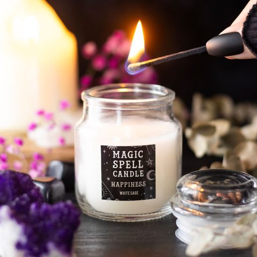 Something Different white sage happiness spell candle White Sage Happiness Spell Candle