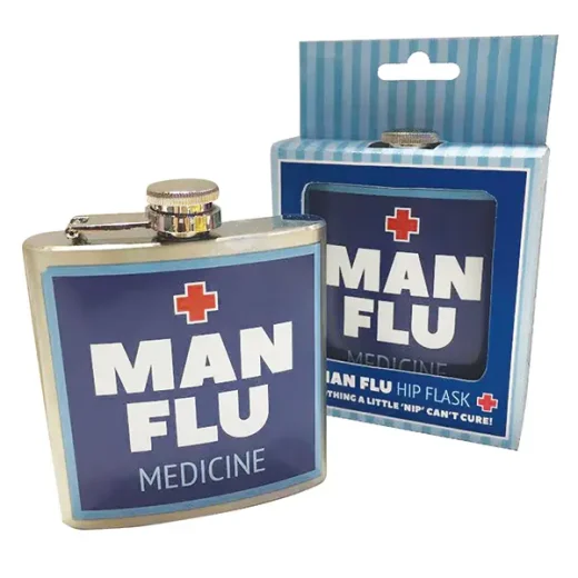 The Diabolical Gift People man flu hip Man Flu Hip Flask Novelty Gifts Fathers Day