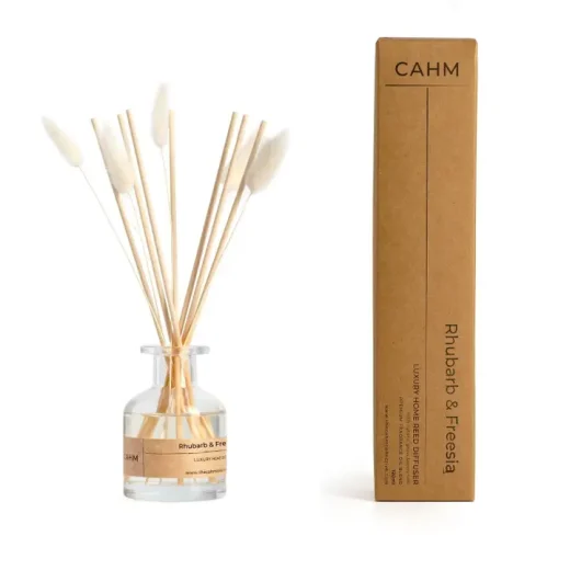 Rhubarb Freesia Clear Reed Diffuser u2013 CAHM Rhubarb freesia clear reed diffuser by CAHM