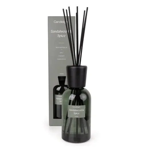 Sandalwood and Spice 1000ml Reed Diffuser u2013 Candlelight Home Sandalwood and spice 1000ml reed diffuser by Candlelight Home