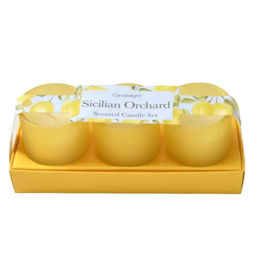 Sicilian Orchard Mini Votive Candles Set u2013 Candlelight Home Sicilian orchard mini votive candles set by Candlelight Home