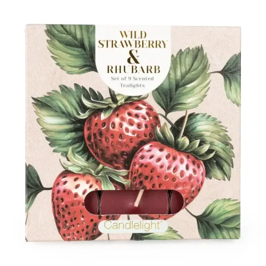 Wild Strawberry & Rhubarb Tealights