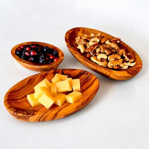 Olive wood 10 cm oval dish by Oliveart